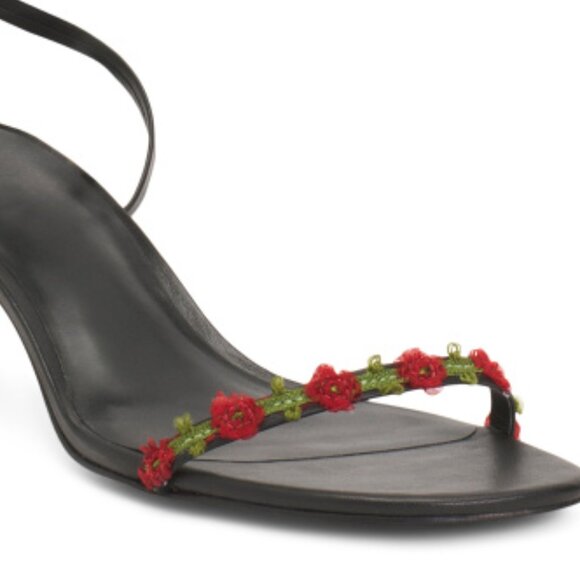 NEW REFORMATION Made In Brazil Leather Carina Lace Up Mid Heel Sandals 725 15j8 - Picture 10 of 10